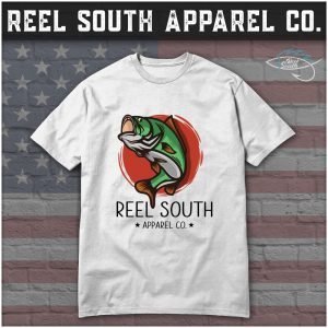 reel south white bass shirt mockup