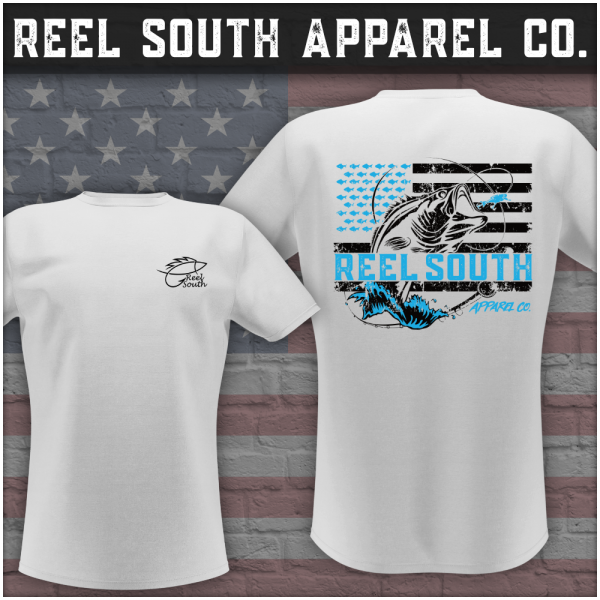 reel south bass flag shirt dark