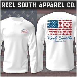 reel south fish flag long sleeve mockup