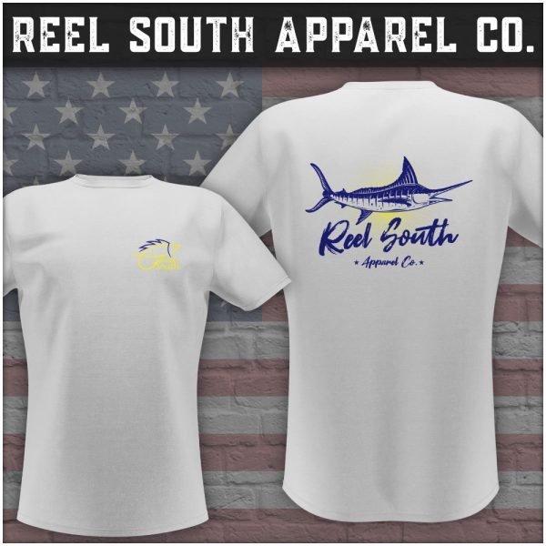 reel south marlin shirt mockup