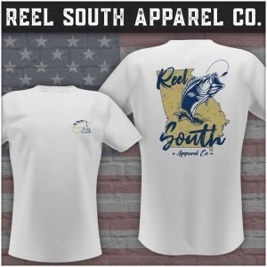 Reel South Georgia Bass T-Shirt (Navy/Gold)