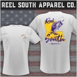 Reel South Louisiana Bass T-Shirt (Purple/Yellow)