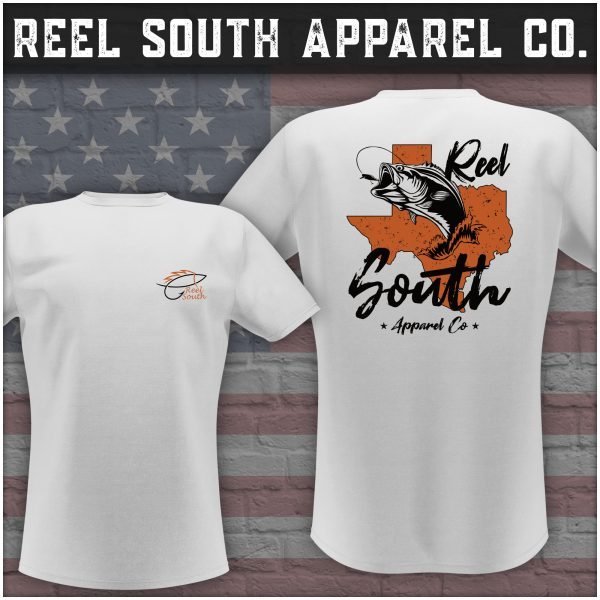Reel South Texas Bass T-Shirt (Orange/Black)