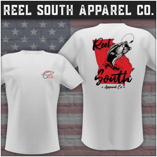 Reel South Georgia Bass T-Shirt (Red/Black)