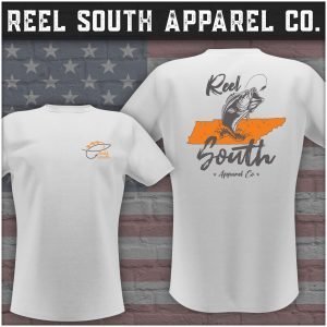 Reel South Tennessee Bass T-Shirt (Orange/Gray)
