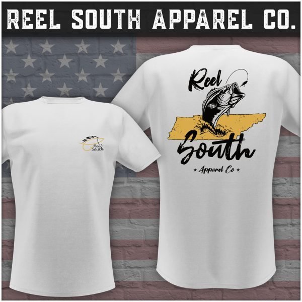 Reel South Tennessee Bass T-Shirt (Black/Gold)